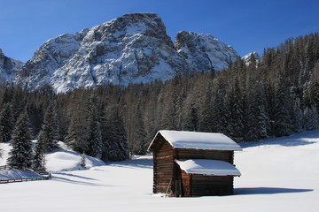 Val Badia, ciaspole ad Antersasc, Longiar&ugrave;, gruppo Puez
