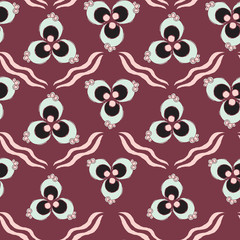 Fototapeta premium Turkish chintamani seamless pattern