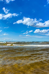 Open water and blue sky