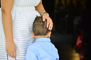 Mother and son love and care