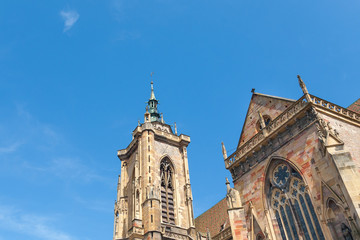 Fototapeta na wymiar Colmar, St Martin's Church, Alsace, France.