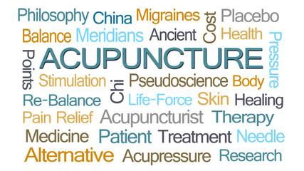 Obraz premium Acupuncture Word Cloud