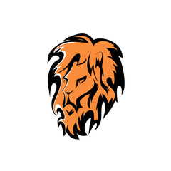 Fototapeta premium lion head. Company logo design