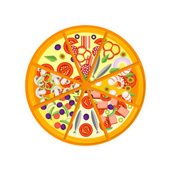 Pizza Icon isolated on a white background.