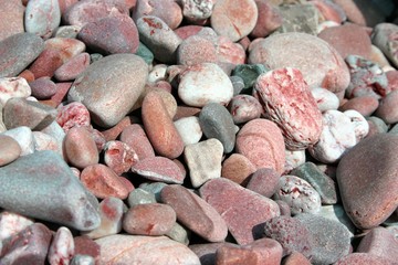 Red pebbles
