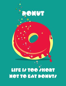 donut with frosting poster
