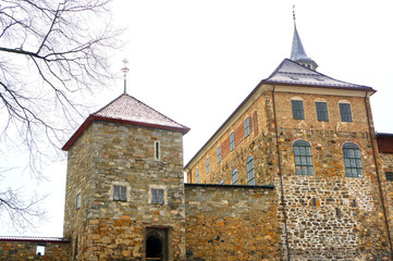 Akershus Fortress in Oslo, Norway. January 04, 2013