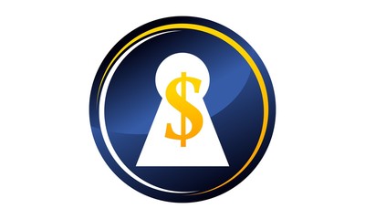 Keyhole Dollar  Success Logo