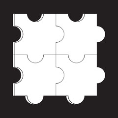 monochrome image of the puzzle