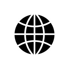 The globe icon. Globe symbol. Flat Vector illustration
