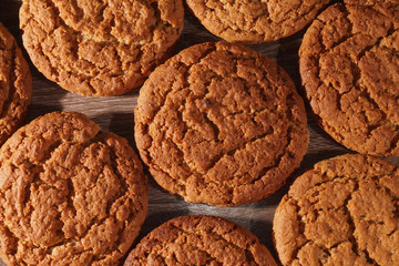 sweet oatmeal cookies close-up
