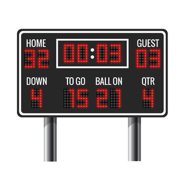 American football vector scoreboard