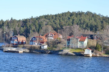 Obraz premium Modern residential area, outskirts of Stockholm.