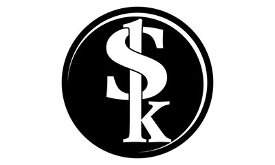 Modern Logo Solution Letter S K 