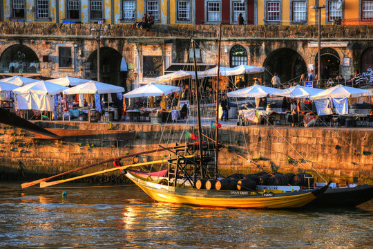 Rabelo Boat At Porto, Portugal