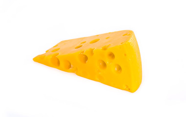 piece of cheese isolated