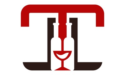Wine Bottle Letter T L J