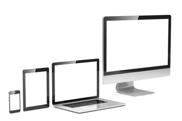 Ultimate web design, laptop, smartphone, tablet, computer, display