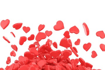 3d background made from many hearts