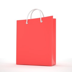 Paper Shopping Bag isolated on white background