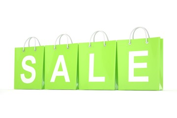 sale written on shopping bag
