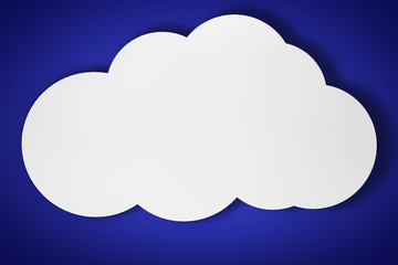 3d cloud on a blue background