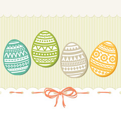 Easter eggs vector icons flat style.