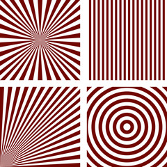 Fototapeta premium Simple purple striped pattern background set