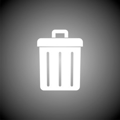Trash bin or trash can symbol icon 