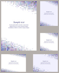 Colorful page corner mosaic template set