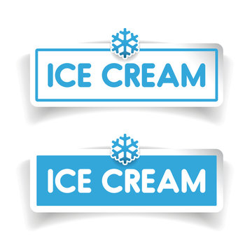 Ice Cream label vector