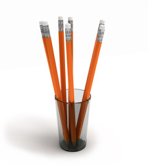 pencils in a glass