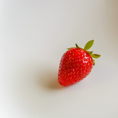 Red and fresh Strawberry on white background