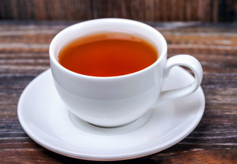 Black tea in a cup