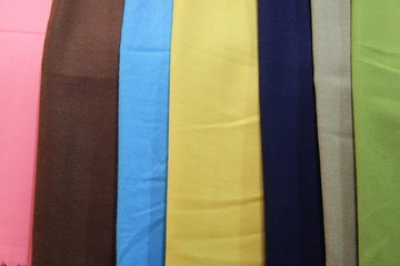 Fototapeta na wymiar View of several scarves