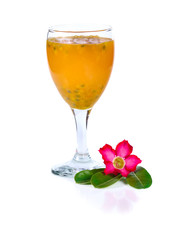 passion Fruit Juice isolated on white background