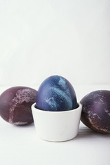 Easter eggs on a white background 