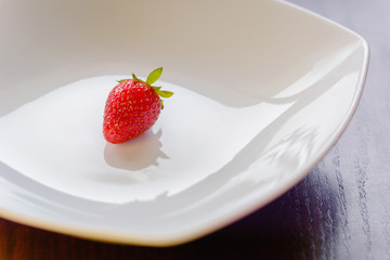 Red and fresh Strawberry on white background