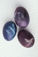 Easter eggs on a white background 