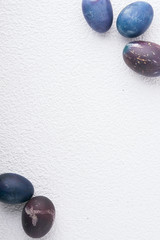 Easter eggs on a white background 