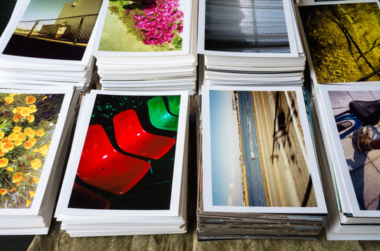 Stacked photo prints
