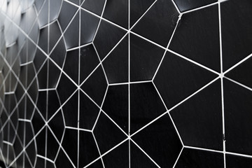 Hexagonal ceramic wall pattern background