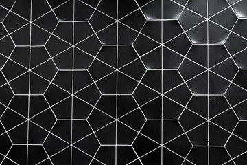 Hexagonal ceramic wall pattern background