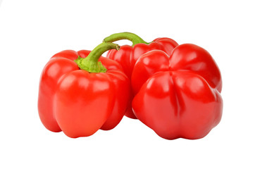 Red pepper on white