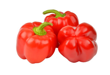 Red pepper on white