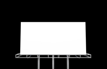 Fototapeta premium Billboard on Black 3d rendering