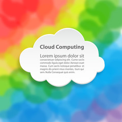 Cloud computing technology abstract scheme eps10 vector illustration