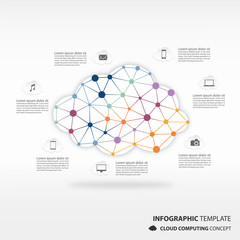cloud computing infographic vector