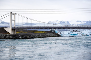 The bridge near Jokulsarlon glacier lagoon