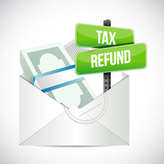 tax refund envelope illustration design graphic